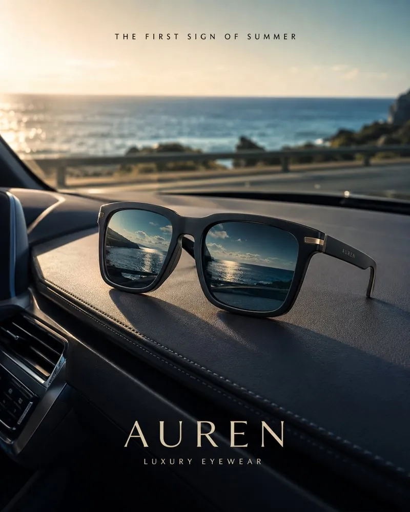 Auren · Luxury Eyewear – affiche publicitaire (concept) par FennGraphic