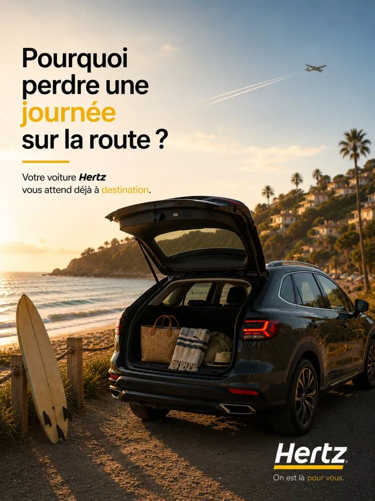 Location de voiture · À destination – affiche publicitaire (concept) par FennGraphic