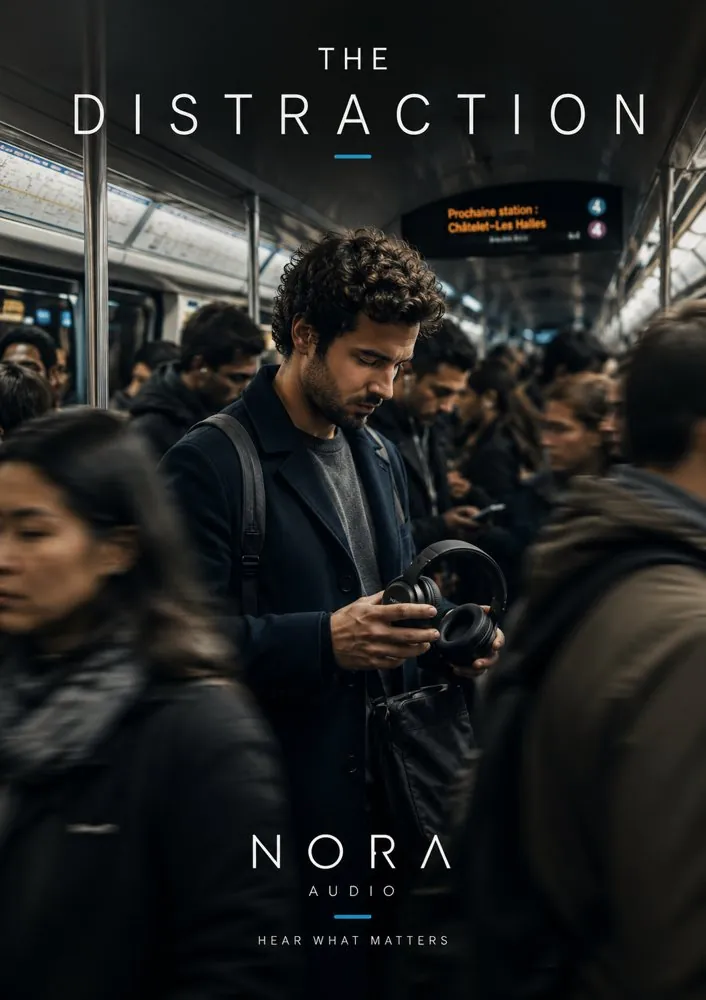 Nora Audio · The Distraction – affiche publicitaire (concept) par FennGraphic
