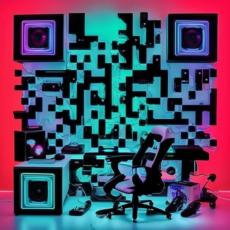 QR code Gaming Room – QR code personnalisé (concept) par FennGraphic
