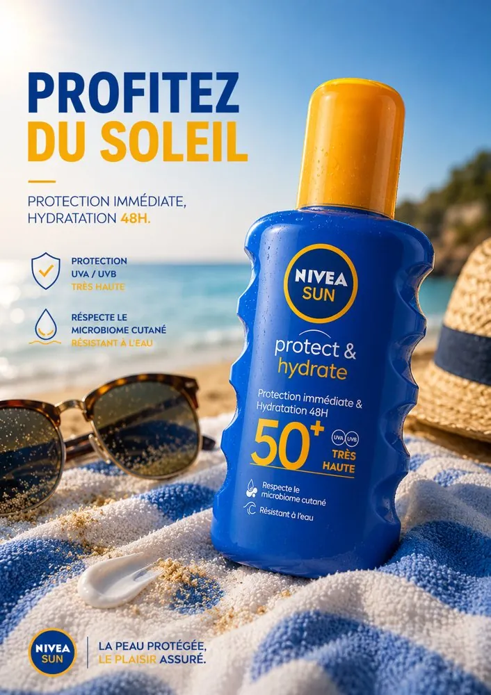 Protection solaire · Profitez du soleil – affiche publicitaire (concept) par FennGraphic